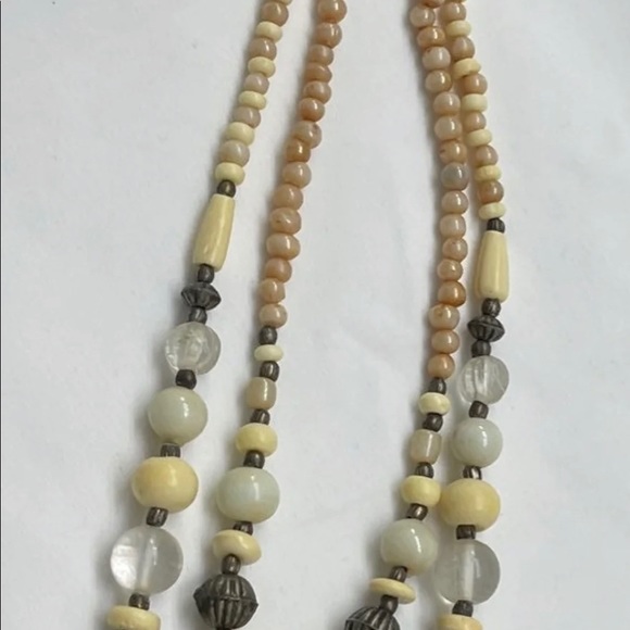 Necklace (Double Strand Beaded/Heart) - Picture 5 of 6